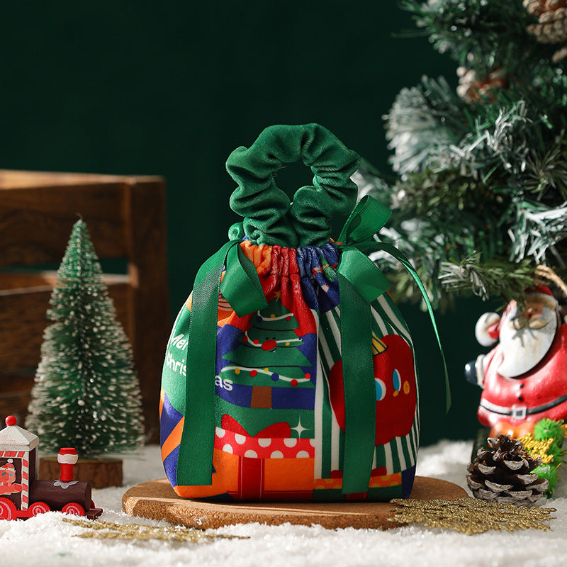 Wholesale Christmas Gift Velvet Apple Bag Handbag Drawstring Bag